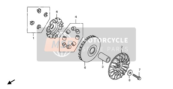 Honda FJS600D 2006 Drive Face para un 2006 Honda FJS600D